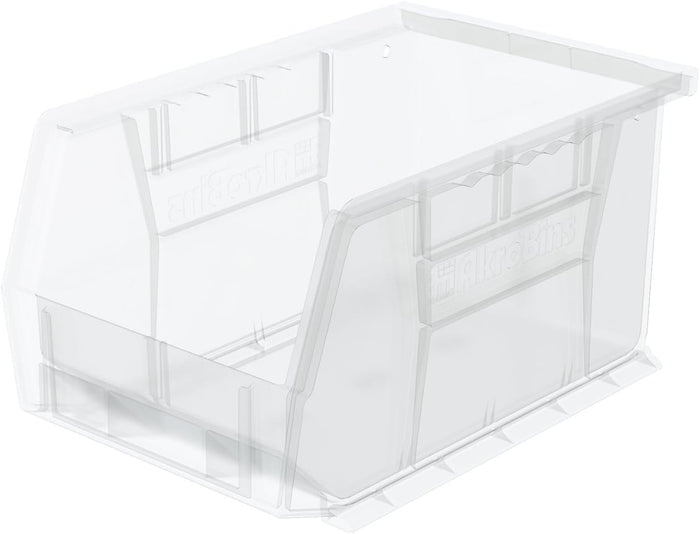 Akro-Mils 30237 AkroBins Plastic Storage Bins, 9"x6"x5", Clear, 12-Pack
