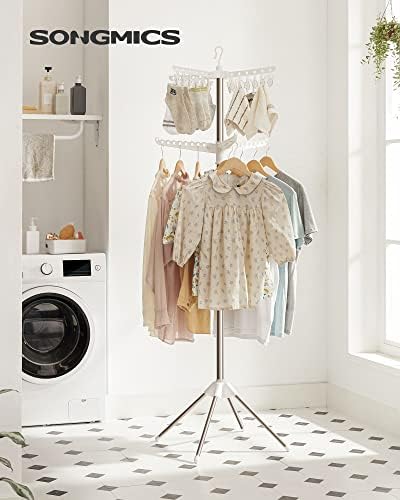 SONGMICS Clothes Drying Rack, 72.8-Inch Drying Rack, 3 Rotatable Arms