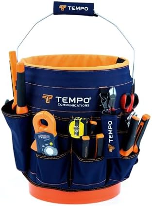 TEMPO PA9100 5 Gallon Bucket Tool Organizer - 600D Fabric Bucket Tool Bag 5 G...