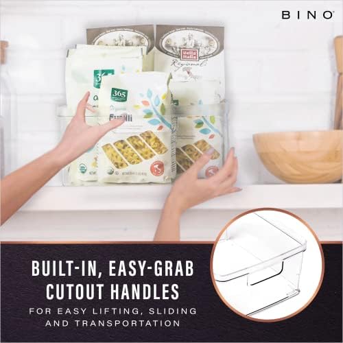 BINO Plastic Storage Containers, Small - 4 Pack THE LUCID COLLECTION, Multi-U...