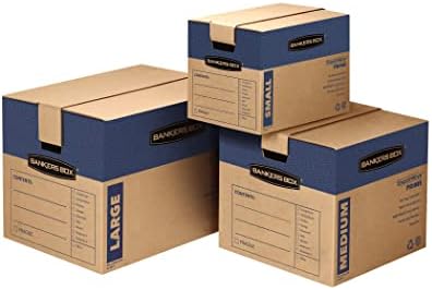 Bankers Box 10-Pack Small Prime HD Moving Boxes with Reinforced Handles