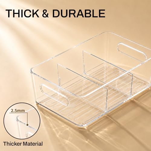 Mpotmiy 8-Pack Pantry Organizers and Storage, Clear Fridge Organizer Bins