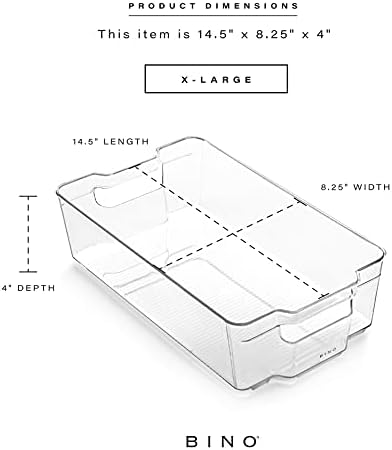 BINO | Stackable Storage Bins, X-Large - 4 Pack | THE STACKER COLLECTION | Cl...