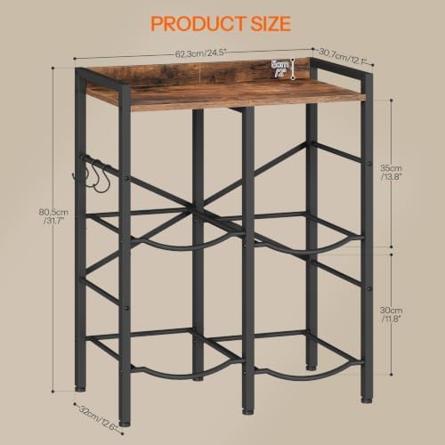 HOOBRO 5 Gallon Water Jug Holder 4 Bottles, Water Jug Rack, 2 Tier Water Bott...
