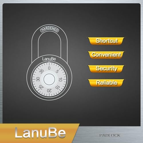 LanuBe Lock Standard Dial Combination Padlock 24 Pack Wide 2-in Purple Dial