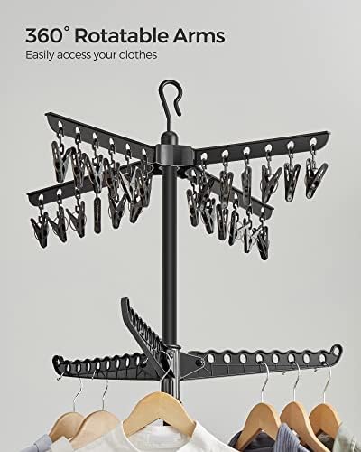 SONGMICS Clothes Drying Rack, 72.8-Inch Drying Rack, 3 Rotatable Arms