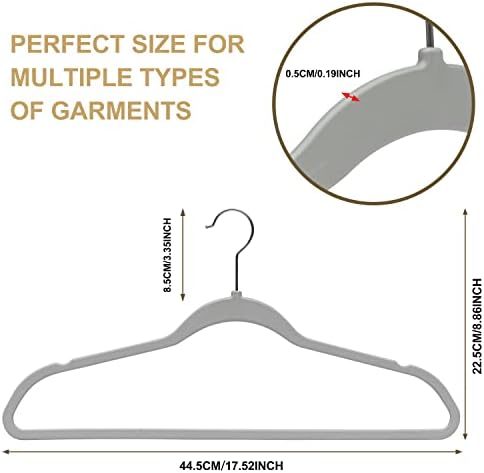Quality Hangers 50 Pack Plastic Hangers for Clothes - Slim Non-Velvet Hangers...