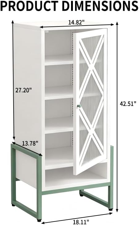 Outdoor Metal Storage Cabinet (W17.98 × D13.8 × H42.5)