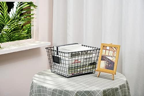 JUNCHU CHERRY 【Extra Large】 Wire Handmade Basket 4 Packs, Kitchen Bathroom St...