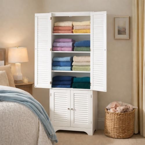 BrylaneHome Louvre Linen Cabinet