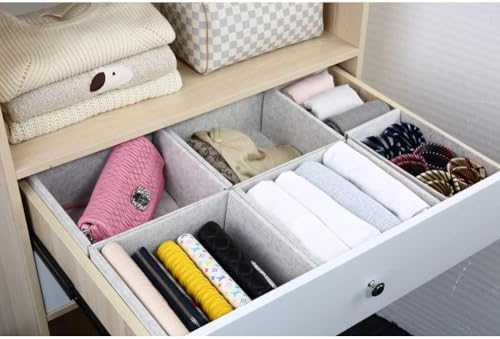 YBM HOME Clothes Drawer Organizer - Set of 2 Drawer Organizers for Bra, Under...