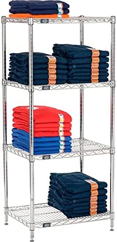 Nexel 18" x 30" x 63", 4 Tier Adjustable Wire Shelving Unit, N...