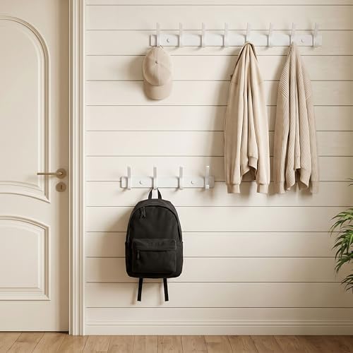 WEBI Coat Rack Wall Mounted,8 Hooks,24" Long,Coat Hooks Wall Mount,Wall ...