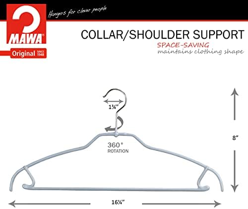 Mawa by Reston Lloyd Silhouette Ultra-Thin Series, Non-Slip Space Saving Shir...