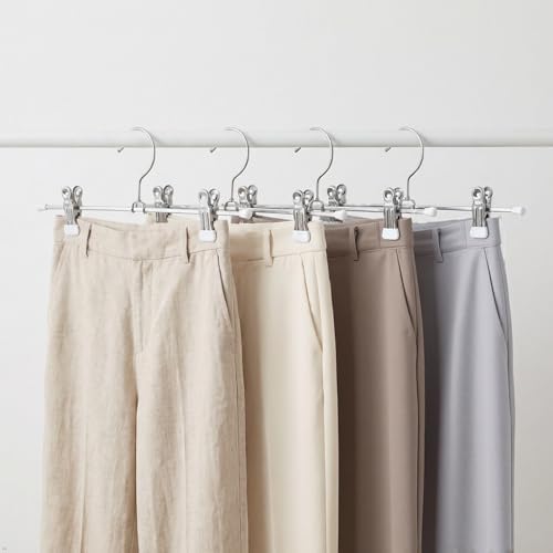 Mawa by Reston Lloyd Non Slip-Space Saving Clothing Hanger for Pant/Skirt wit...