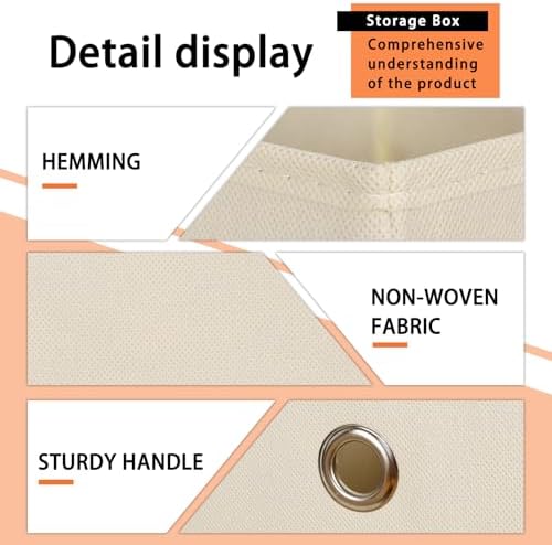 Foldable Storage Cubes Bins ,11 Inch Cloth Storage Cube Fabric Storage Box Cu...