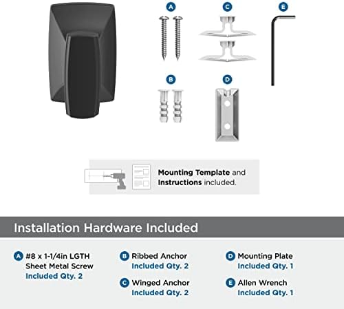Amerock BH36010MB | Matte Black Single Robe Hook | 2-1/8 inch (54 mm) Length ...