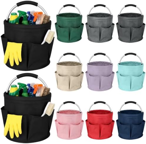 LemonRoad 10 Pack Cleaning Caddy with Handle Bulk 17L Collapsible Cleaning Su...