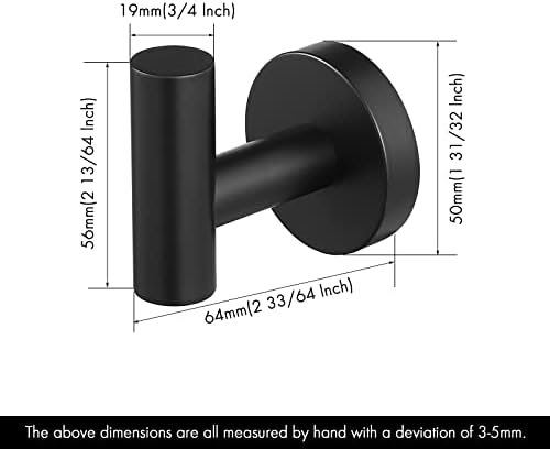 KES Bathroom Towel Hook for Shower Kitchen Robe Coat Hooks Wall Mounted SUS30...