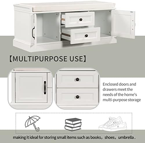 Storage Bench Entryway Bench Shoe Bench Storage Ottoman Cabinet