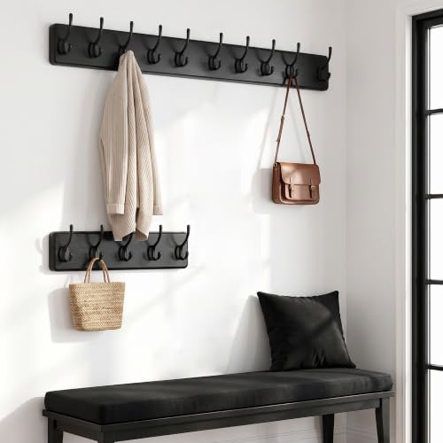 WEBI Coat Rack Wall Mount,38 9/16" Long,10 Hooks,Coat Hooks Wall Mounted...