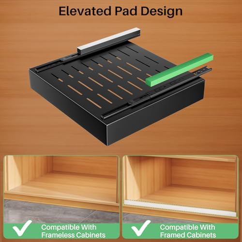 Kitstorack 2Pack Pull out Cabinet Organizer, 21" Deep, Heavy Duty Full-e...