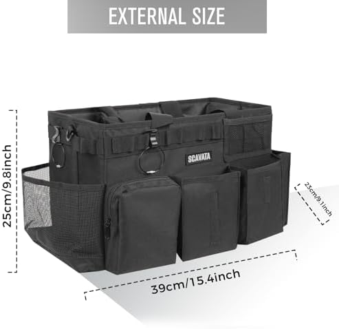 SCAVATA Wearable Cleaning Caddy Bag, Supplies Organizer with Handle & Sho...