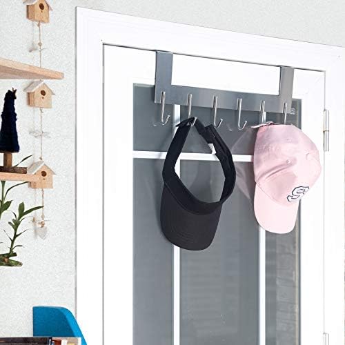 WEBI Over The Door Hooks Door Hanger,Over The Door Towel Rack with 6 Hooks fo...