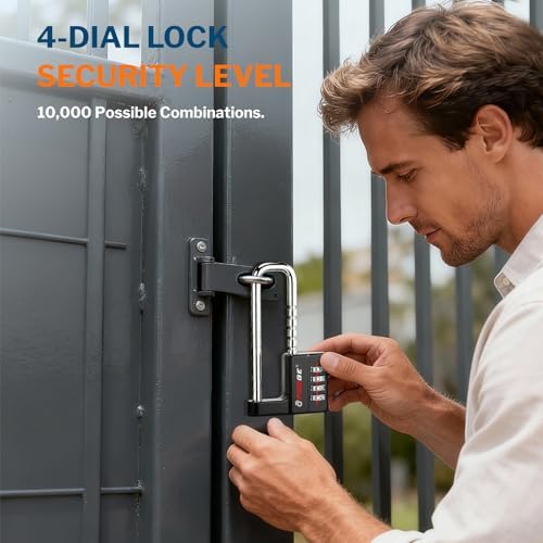 FORGE 2 Pack Combination Lock with Adjustable Shackle (1.57"-3.85")...