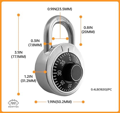 Combination Padlock with Key, 30 Pack 12 Keyed Alike Matching Key