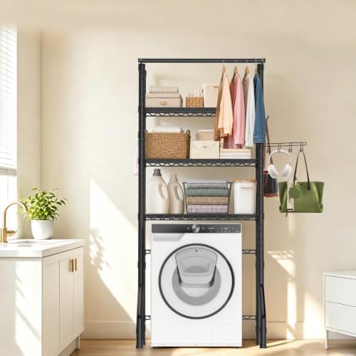 Over the Washer and Dryer Storage Shelf,Freestanding Laundry Room Organizer