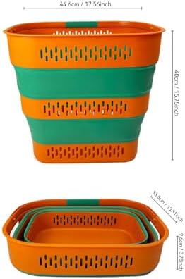 SAMMART 38L(10 Gal) Collapsible Laundry Basket - Foldable Pop-Up Storage Cont...