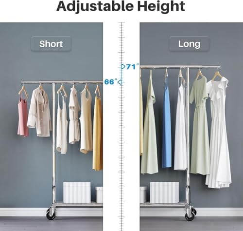 HOKEEPER Clothing Garment Rack Capacity 525LBS Collapsible Clothes Rack