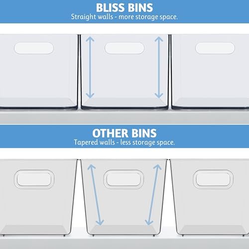 STORi Bliss 10" x 6" Open Clear Pantry Organizer Bin, Set of 4, Pla...