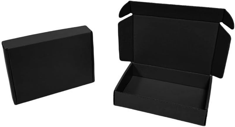 30 Pack 13x9x2 in Black Shipping Boxes