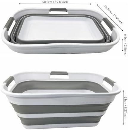 SAMMART 21L (5.5 Galloons) Collapsible Plastic Storge Basket - Foldable Pop U...