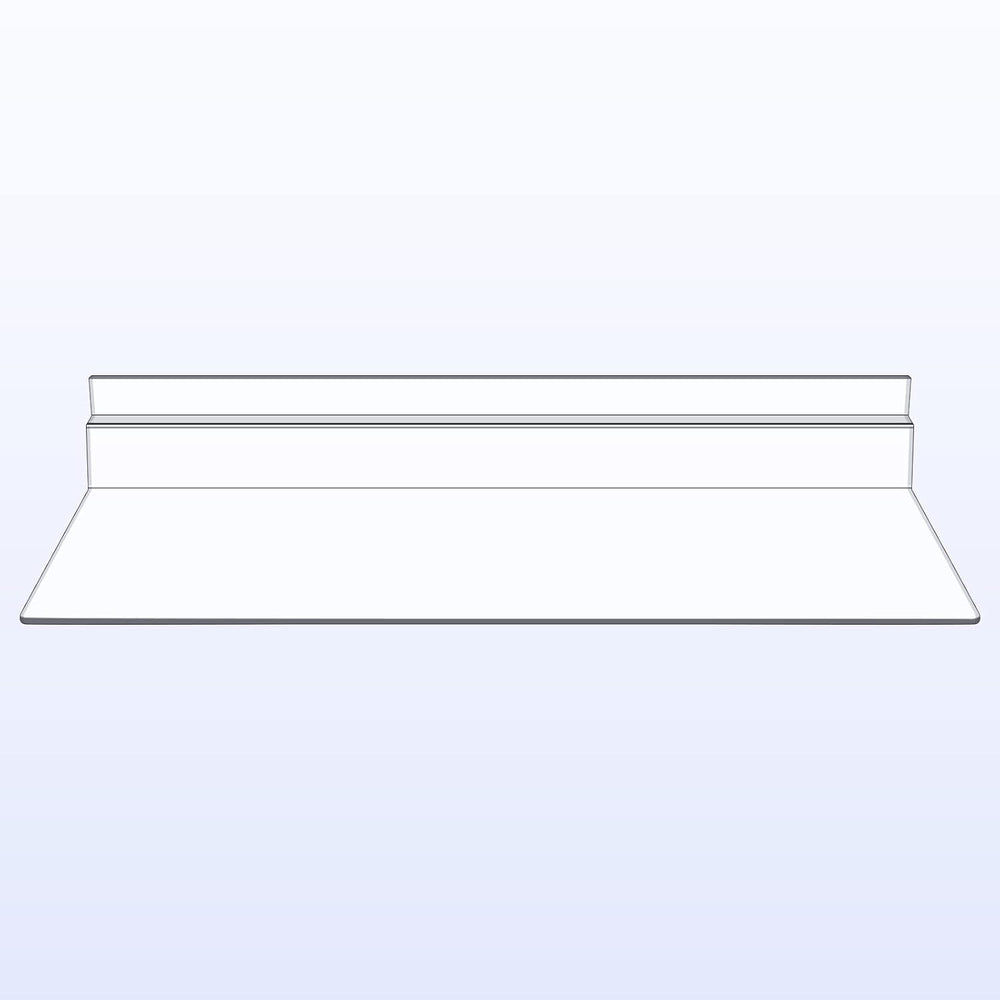 Kathfly 80 Pack 4"x10" Slatwall Shelves Hanging Accessories, Clear