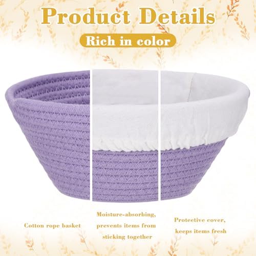 4 Pcs Round Banneton Bread Proofing Basket, 9 Inch