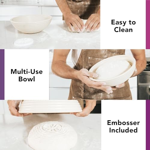 Talisman Designs Decorating Embosser | 9-Inch Warmer Basket | Dough Proofing,...