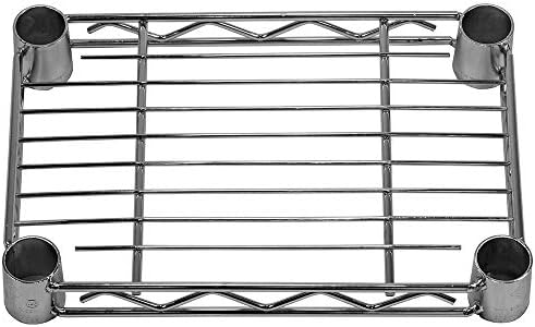 Shelving Inc. 8" d x 12" w Chrome Wire Shelving with 3 Tier Shelves