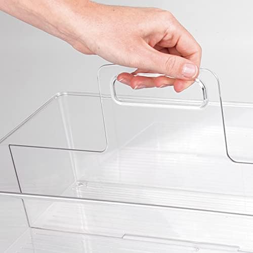 mDesign Large Plastic Divided Portable Storage Organizer Caddy Tote Basket Bi...