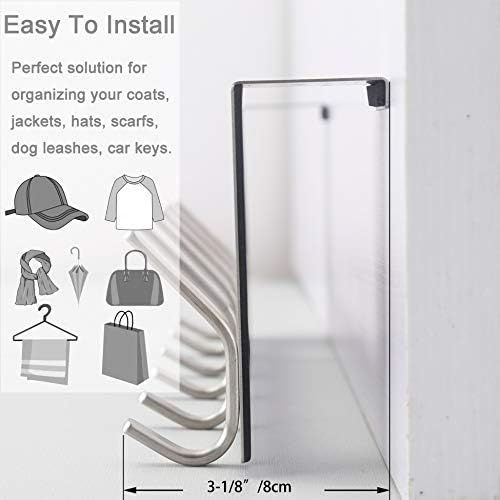 WEBI Over The Door Hooks Door Hanger:Over The Door Towel Rack with 6 Hooks fo...