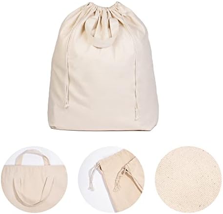 Canvas Laundry Bags - Extra Large, Heavy Duty, 100% Cotton Laundry Bag with S...