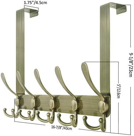 SKOLOO Over The Door Hook - for Doors up to 1-3/4'' Thickness, Pack o...