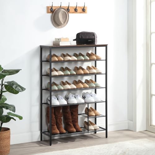 6 Tier Shoe Rack Organizer, Metal Mesh Shoe Storage Shelf, Storage Boots .for...