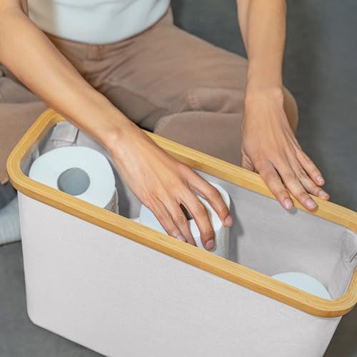 LONBET Toilet Paper Storage for 12 Rolls, Stackable & Foldable - The Ulti...