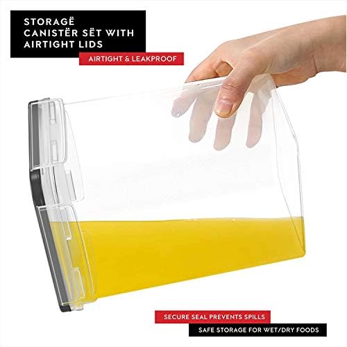 Extra Large Flour and Sugar Storage Containers 6.5L/220 Fl. oz; Set of 2 Plas...