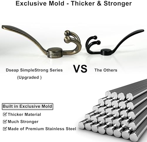 Dseap Over Door Hook 2.0 - Upgraded Version - Simple-Assembly, Strong, Heavy-...