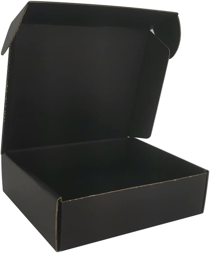 ROTCH 50 Pack 7x6x2'' Small Shipping Boxes Black, Cardboard Corrugated Mailers for Small Business (M762-E-B)