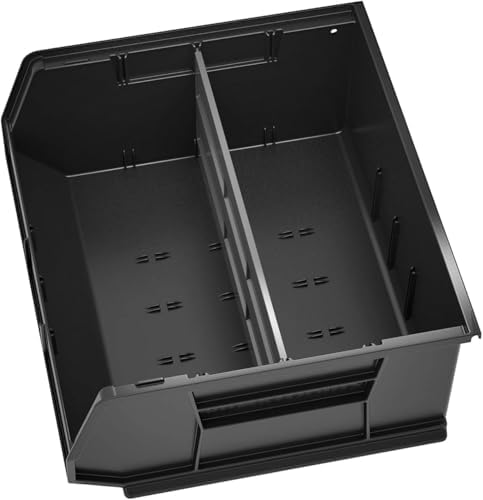 Akro-Mils 30250 AkroBins Plastic Storage Bins, 15"x16"x7", Bla...
